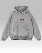 Bluza oversize z kapturem I Love Music Haft